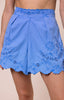 Juliet Dunn Cotton Poplin Embroidered Shorts
