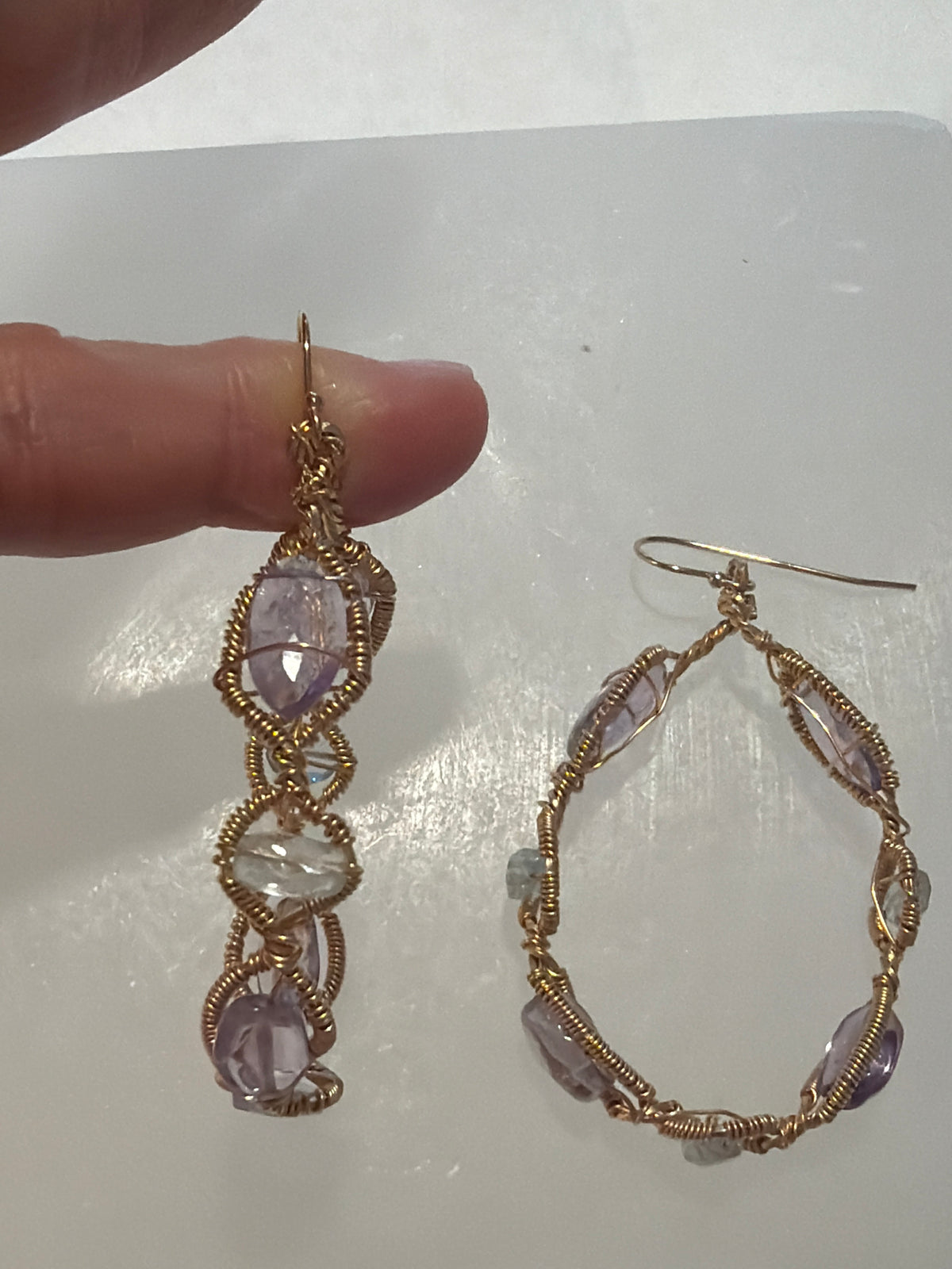 Raphaela Pasquilina Amethyst & Aquamarine Earrings