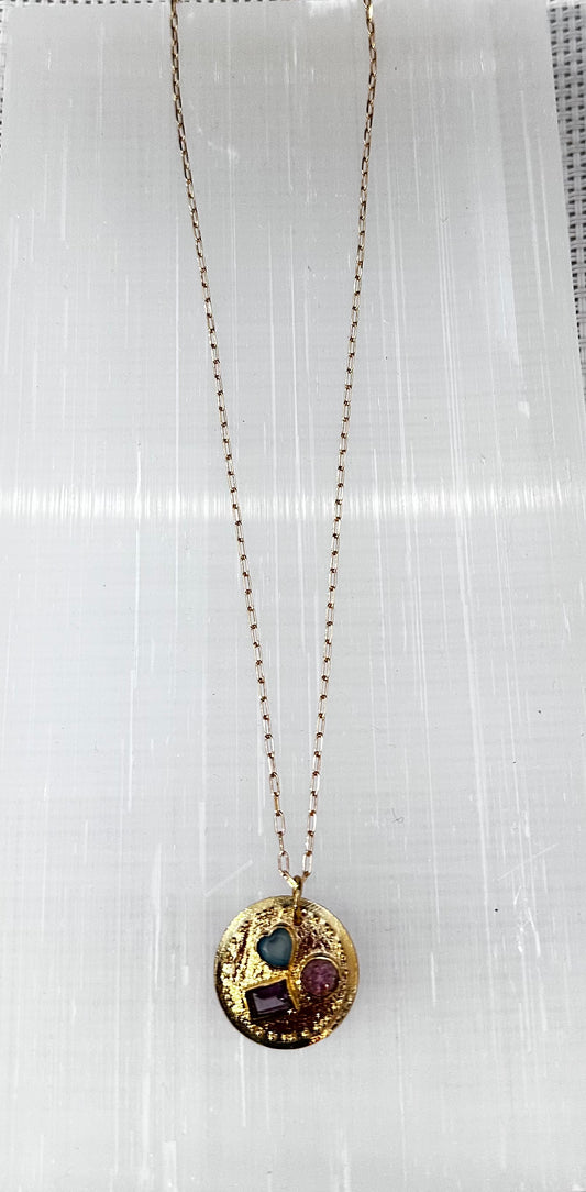 By Johanne 3 stone Charm Necklace