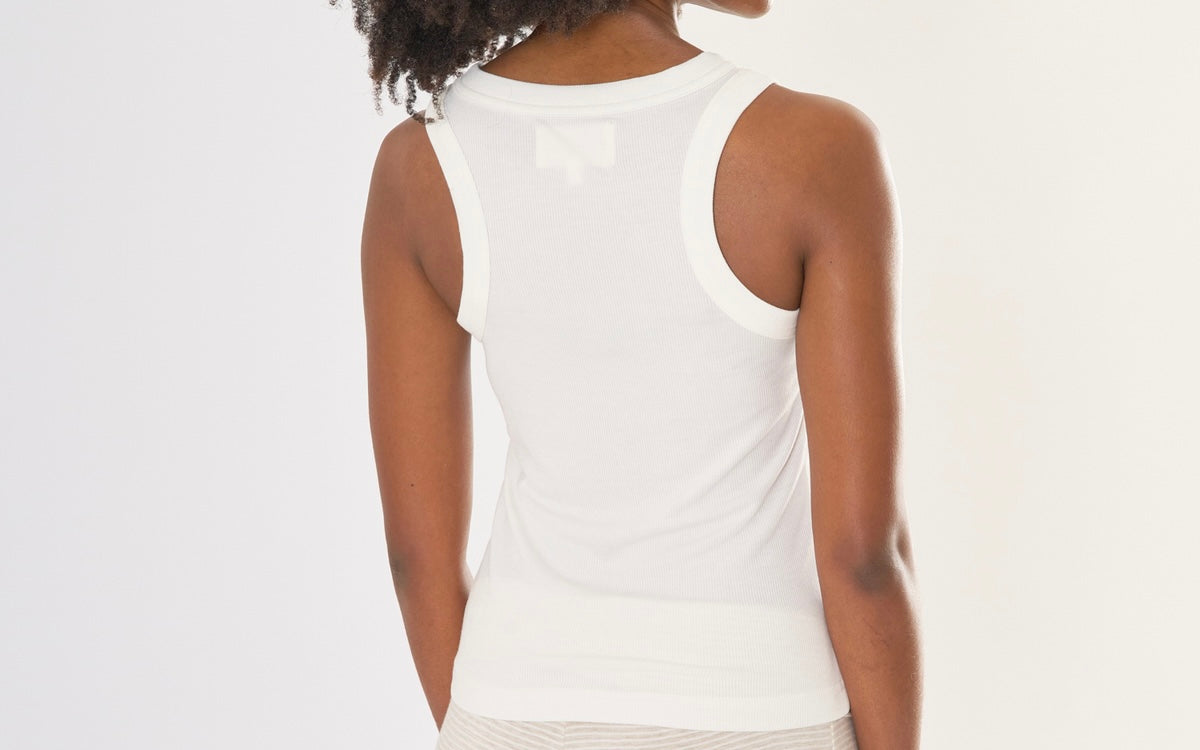 Maison Wheat Knoxville Tank Top in White