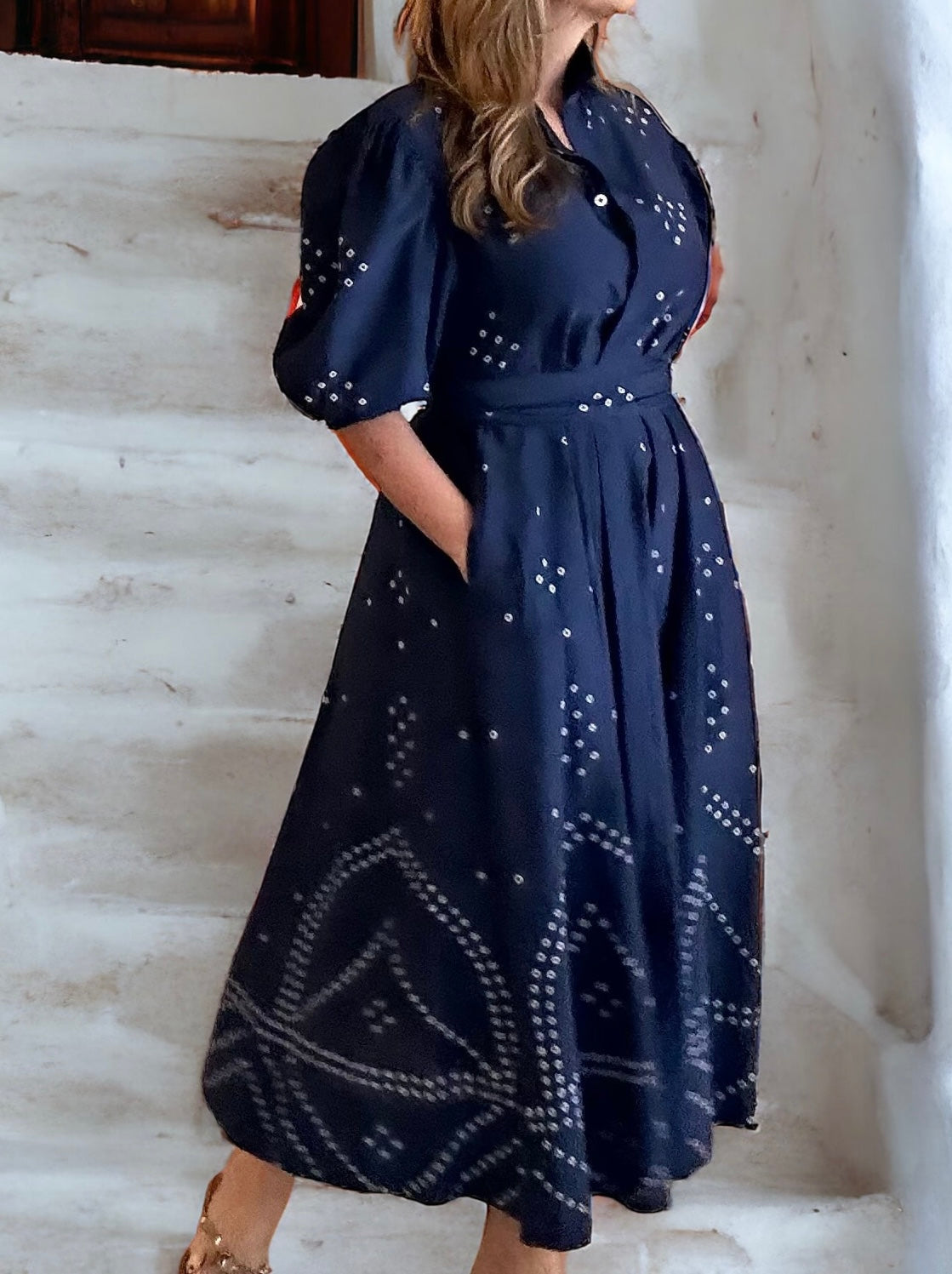 Seema Kahai Navy Nila Dress