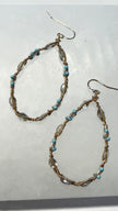Raphaela Pasquilina Turquoise,Fresh water pearls, aquamarine gemstone earrings