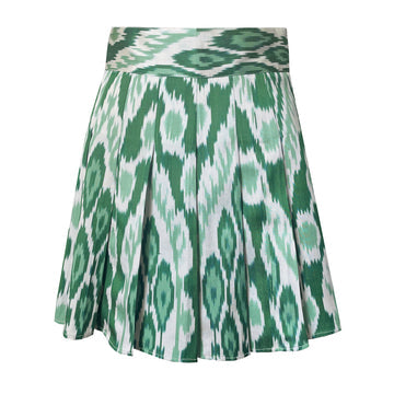 De Castro Green Ikat Skirt