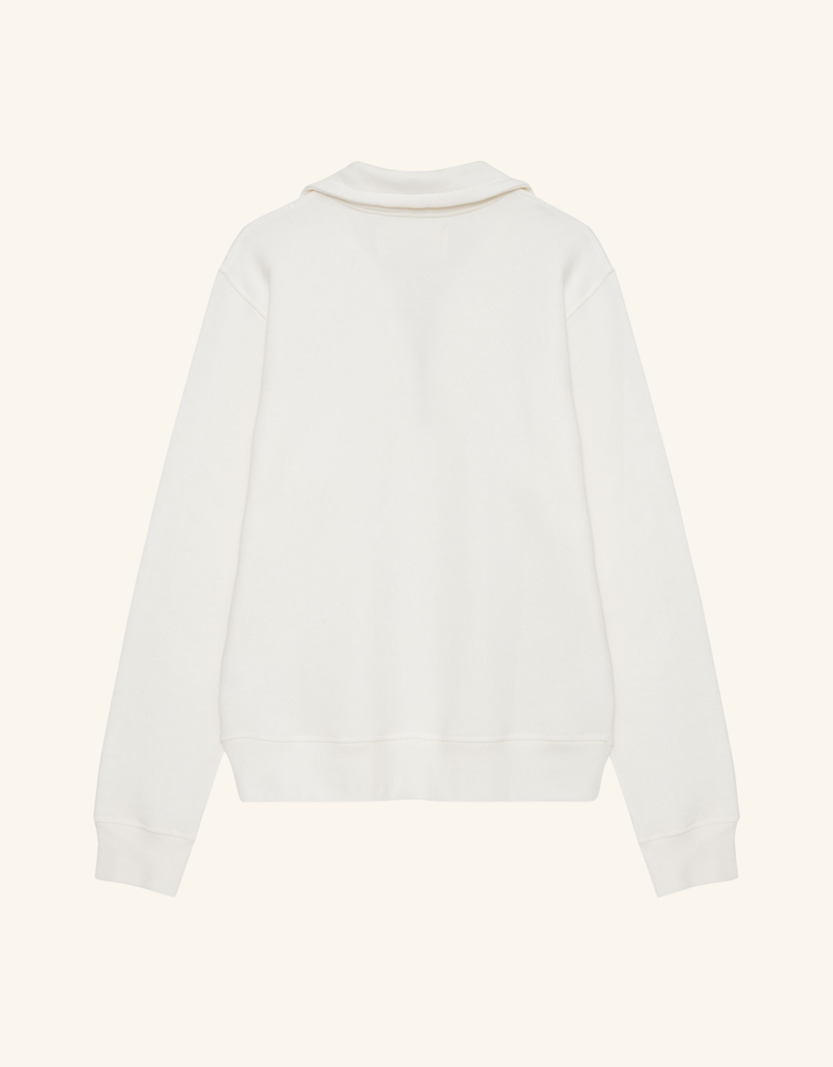 Maison Wheat Oxford Quarter Zip Sweatshirt