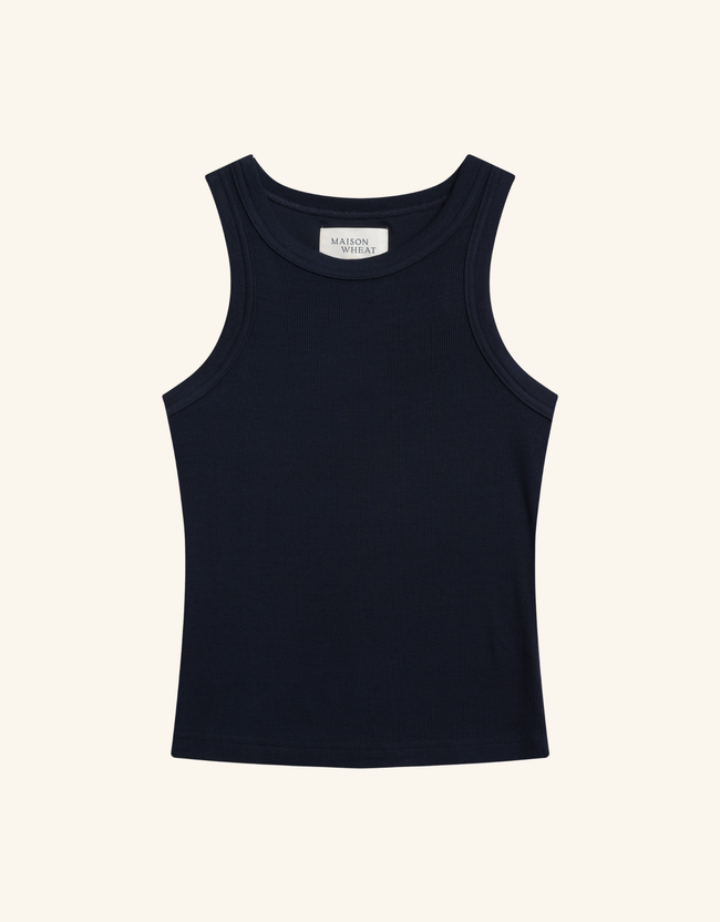 Maison Wheat Knoxville Rib Tank Top