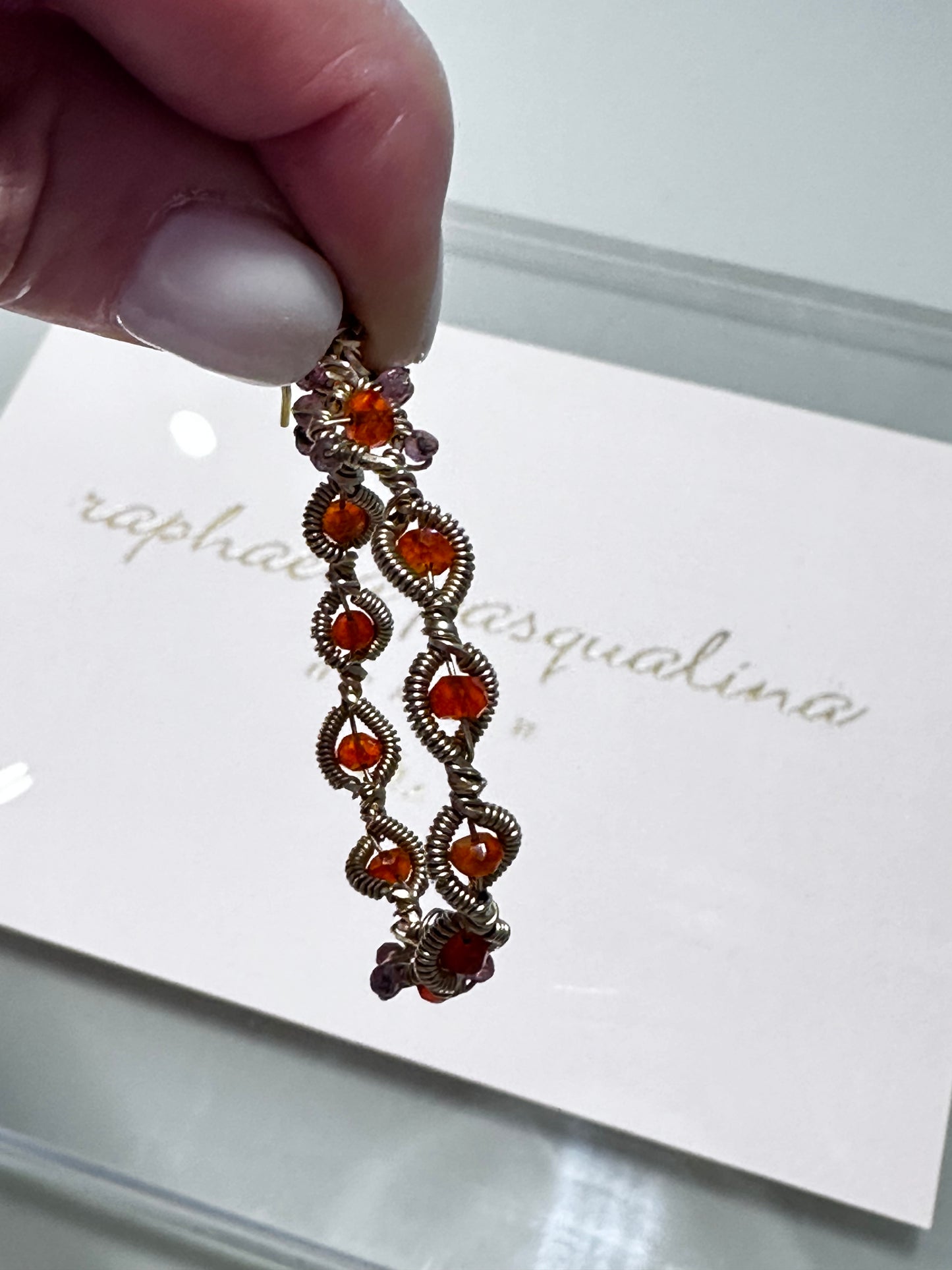 Raphaela Pasqualina Carnelian + pink tourmaline  Earrings