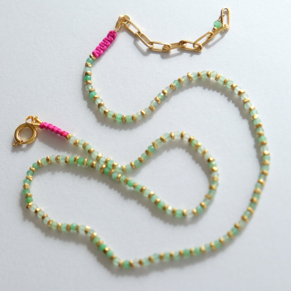 Clara Forno Mini Cereza Necklace Chrisoprase