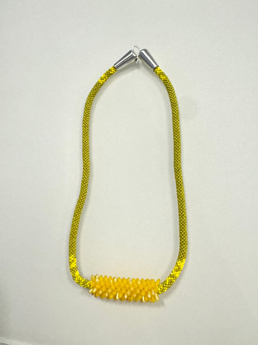 Claudia Vajardo  Rice Grain Necklace Yellow