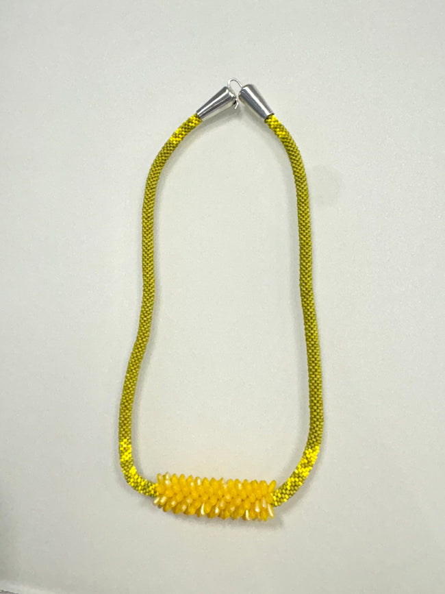 Claudia Vajardo  Rice Grain Necklace Yellow