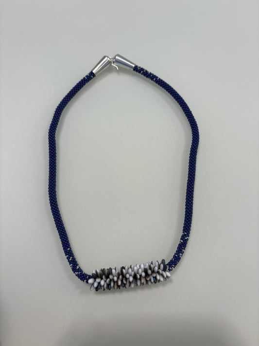Claudia Fajardo Rice Grain Necklace - Blue