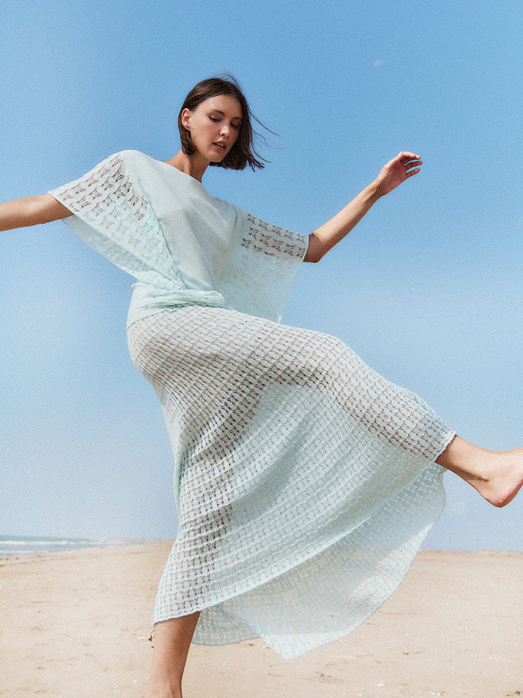 Sita Murt Openwork knit skirt