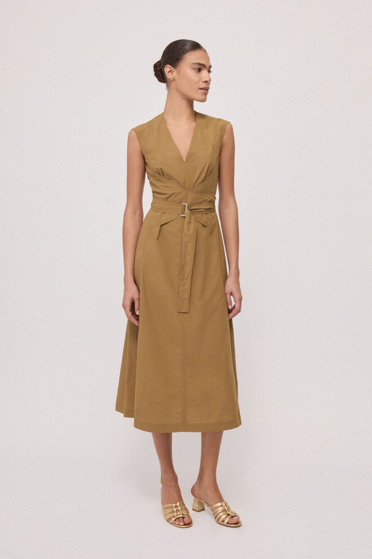 Ottad’Ame Sleeveless Poplin Dress