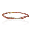 R.W.-Grey Diamond + Pink Moonstone Wrap Bracelet