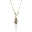 R.W. -14K Persephone Watermelon Tourmaline + Pearl Gold Necklace