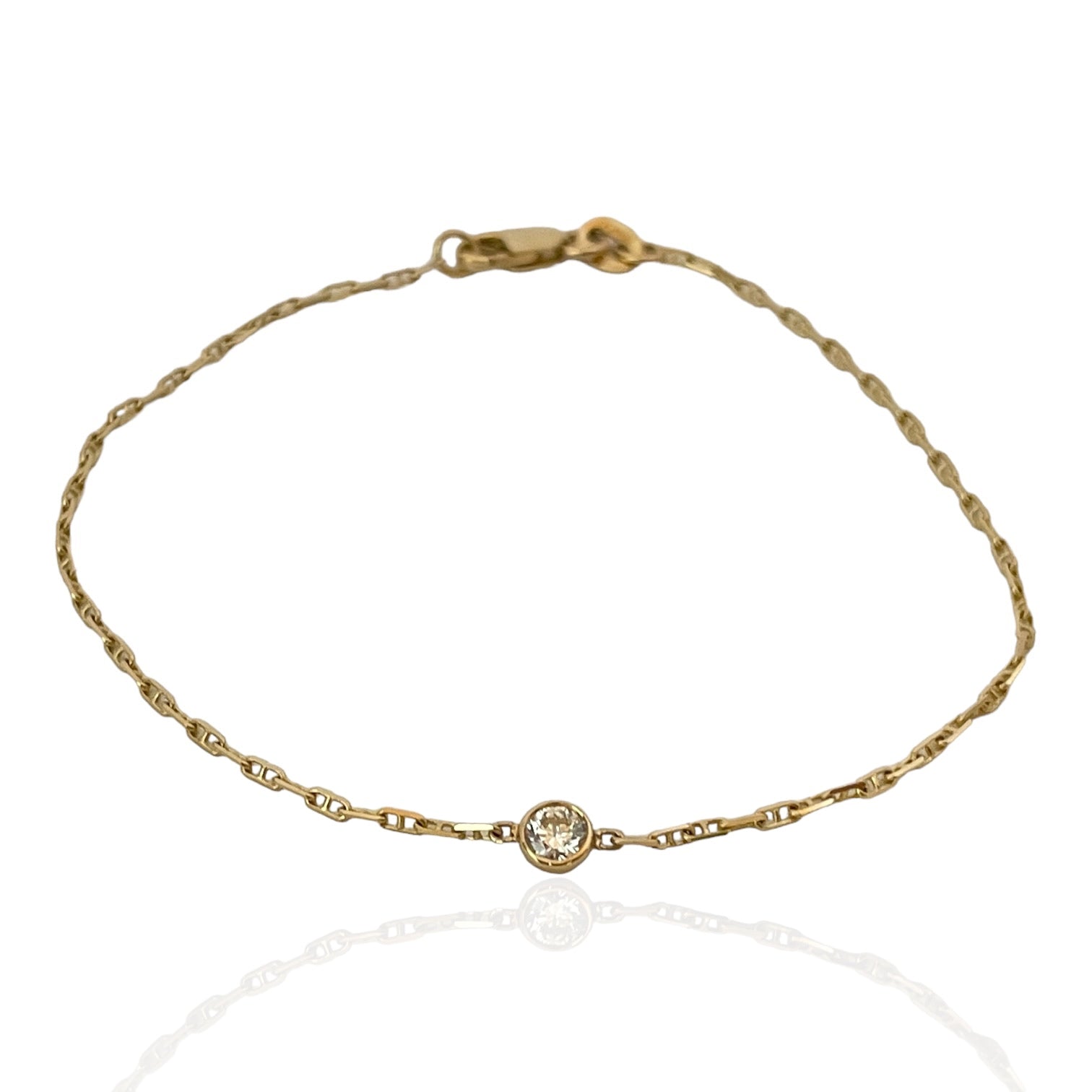 R.W. Anchor Link Diamond Bracelet
