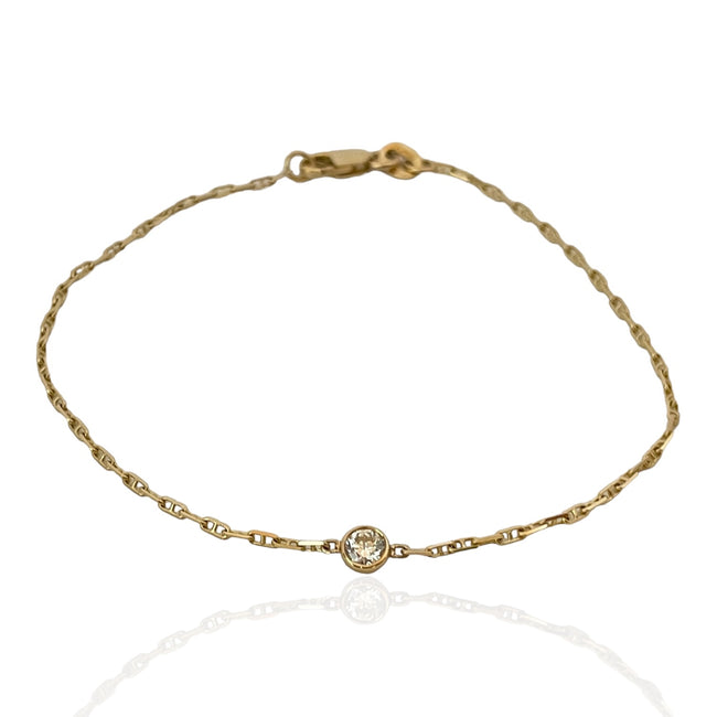R.W. Anchor Link Diamond Bracelet
