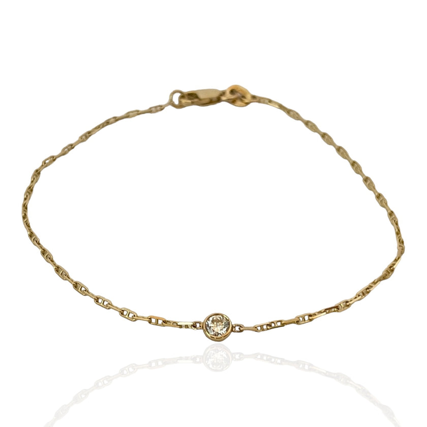 R.W. Anchor Link Diamond Bracelet