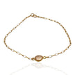 R.W. Bella Gold Bracelet with Peach Sapphire  Stone
