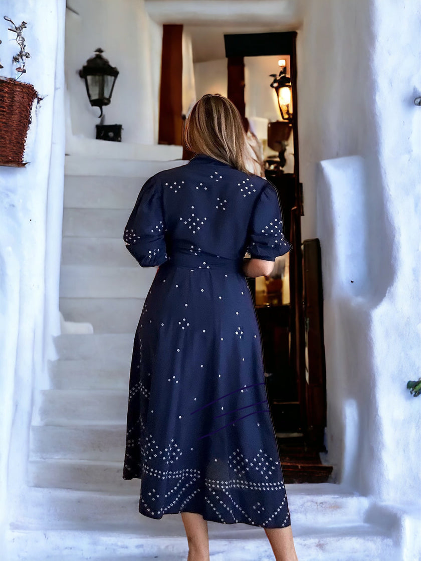 Seema Kahai Navy Nila Dress
