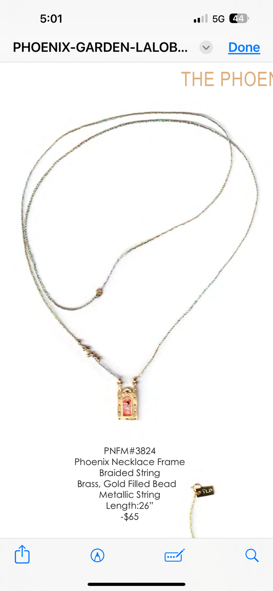 iLD Design Phoenix Lurex String Necklace - pink