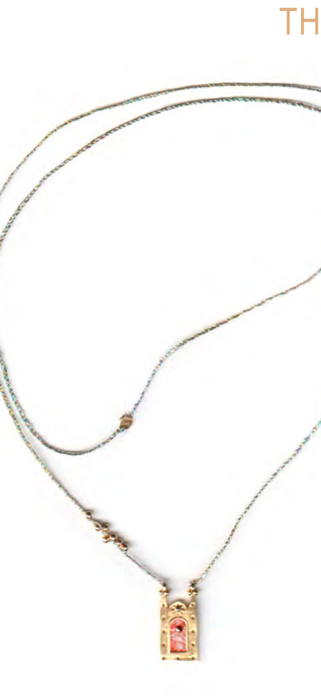 iLD Design Phoenix Lurex String Necklace - pink