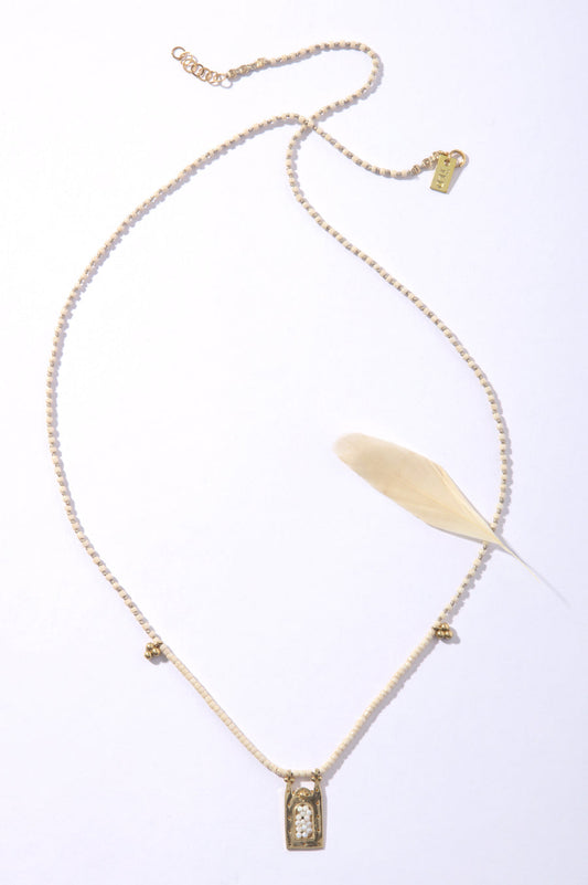 iLD Design Phoenix Frame Necklace -Light Beads