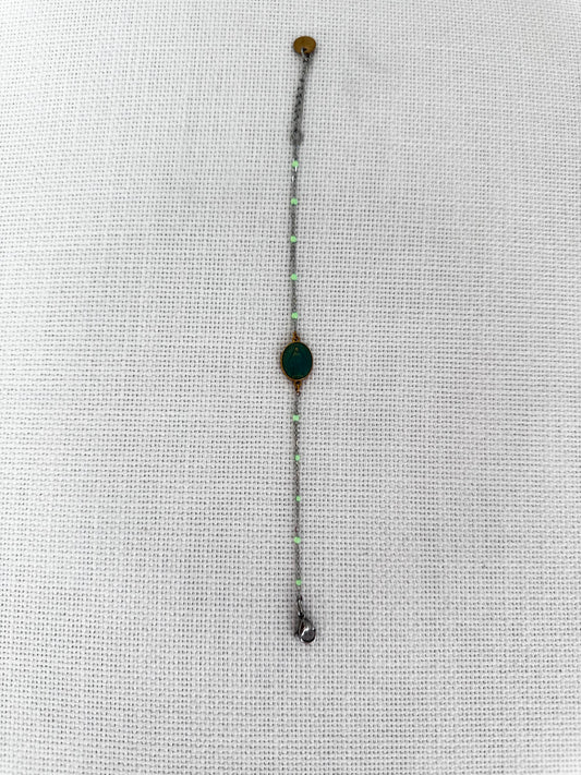 Palas-Santa Maria Bracelet in Silver & Green