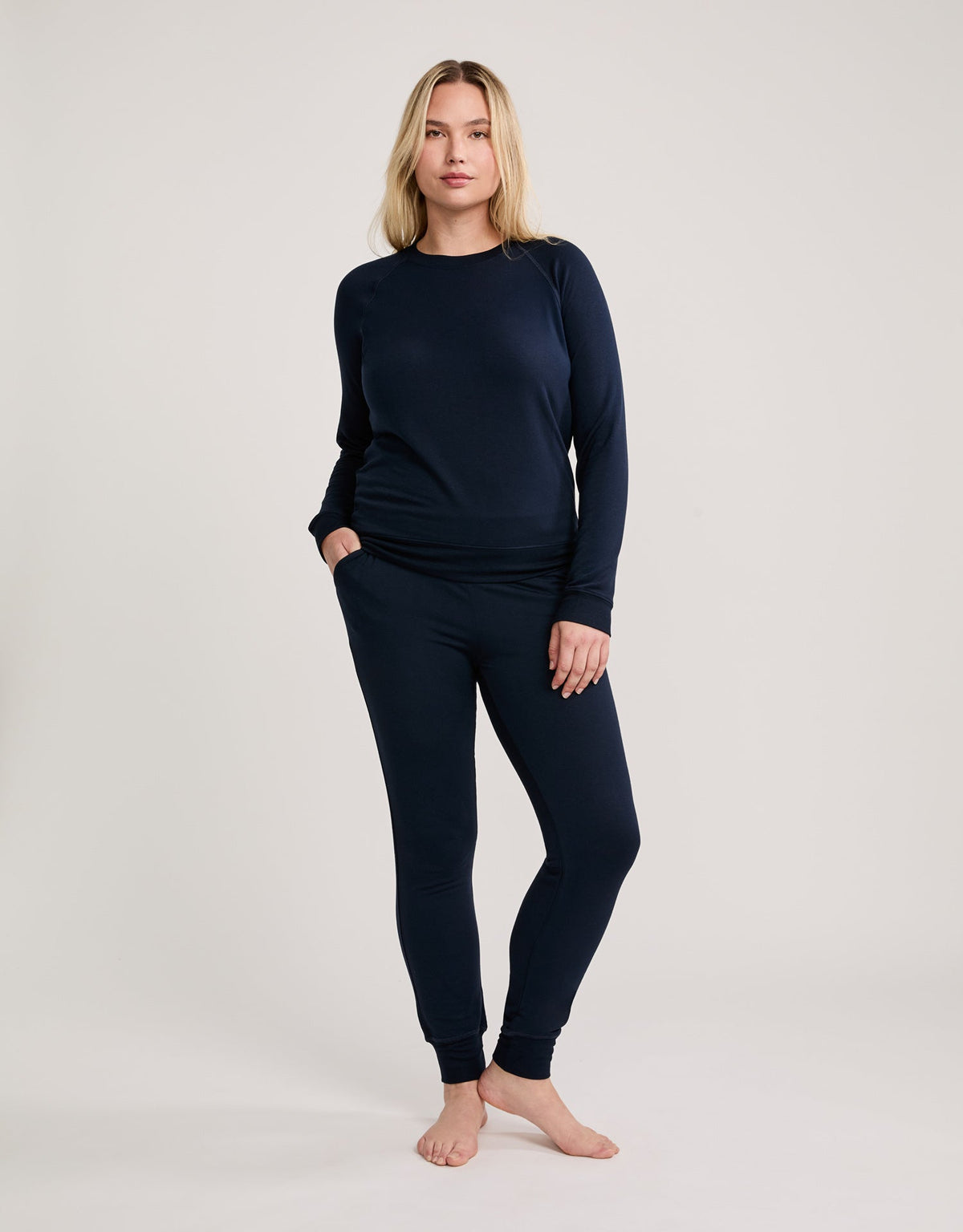 Maison Wheat Nashville Sweatshirt in Navy