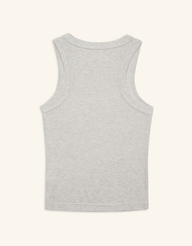 Maison Wheat Knoxville Tank Top in Heather Ash