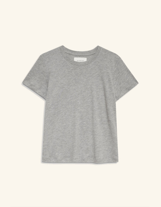 Maison Wheat Charlotte Tee Shirt in Heather Grey