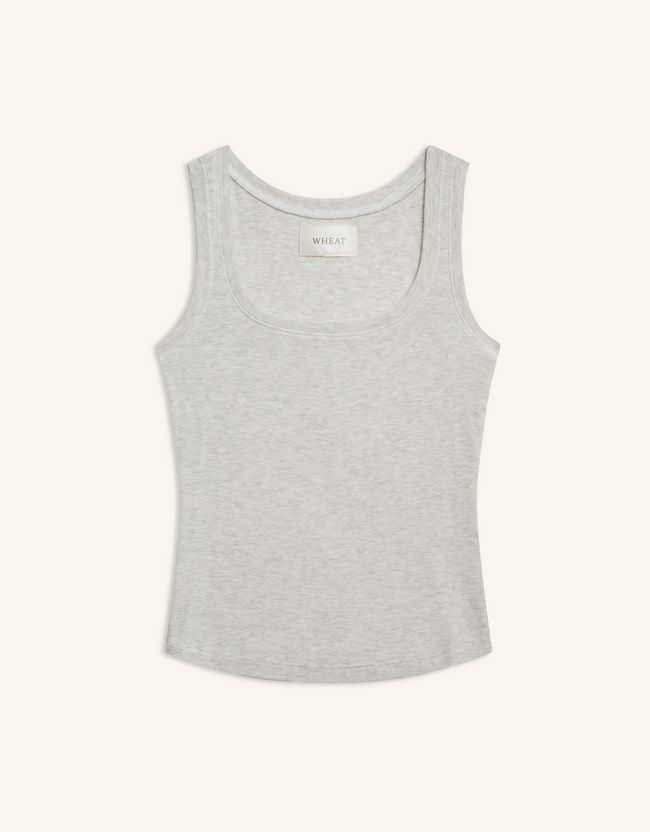 Maison Wheat Franklin Square Tank Top in Ash