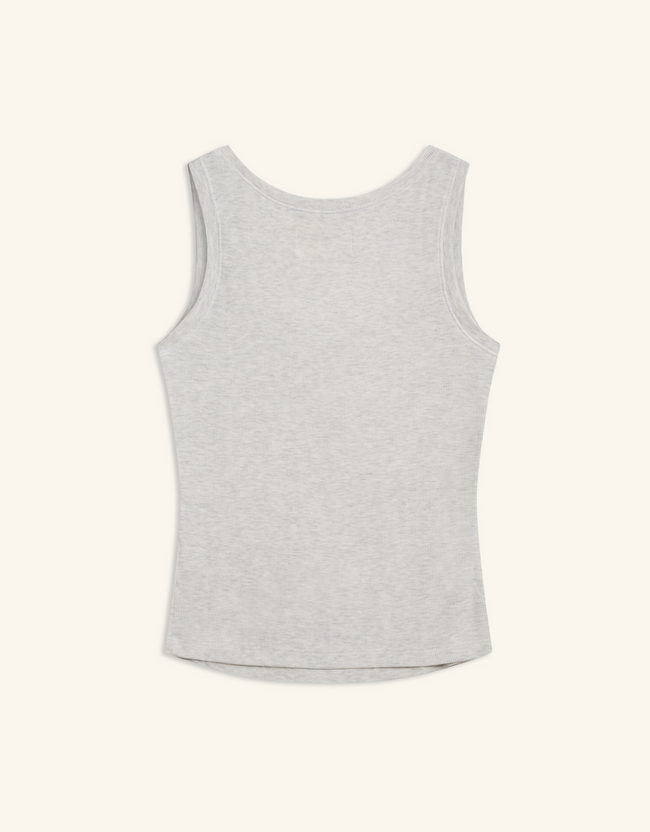 Maison Wheat Franklin Square Tank Top in Ash