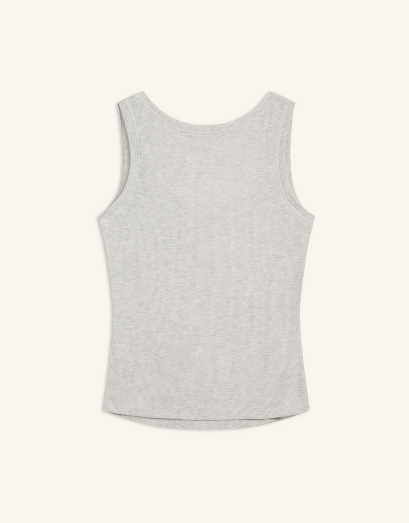 Maison Wheat Franklin Square Tank Top in Ash