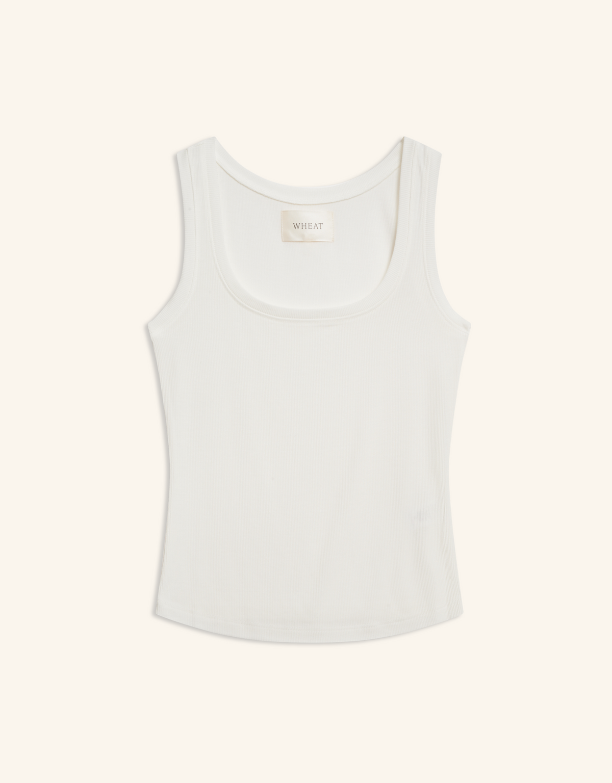 Maison Wheat Franklin Tank Top in White