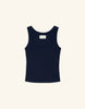 Maison Wheat Franklin Tank Top in Navy