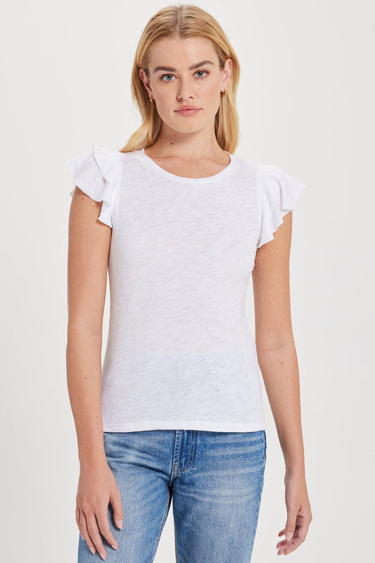 Goldie Ruffle Cotton Tee