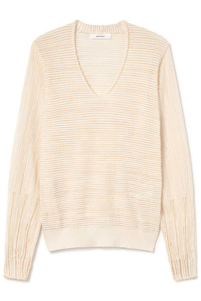 Sita Murt Ecru V- Neck Sweater