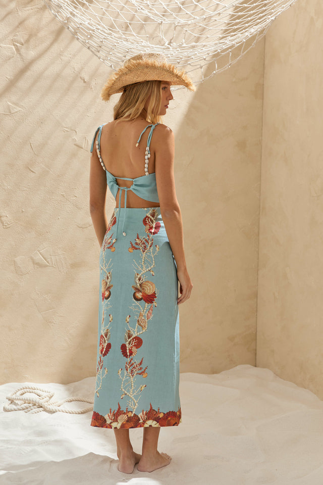 Solange M Aguay Straight Neckline Dress
