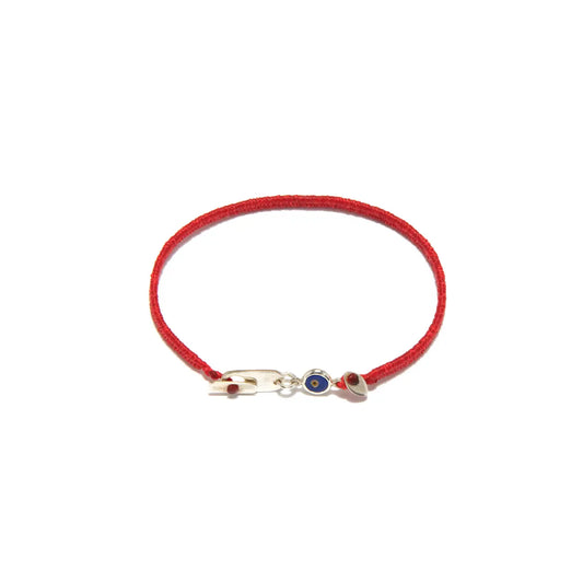 Janset Bilgin Lucky red Unisex Sterling Silver Bracelet