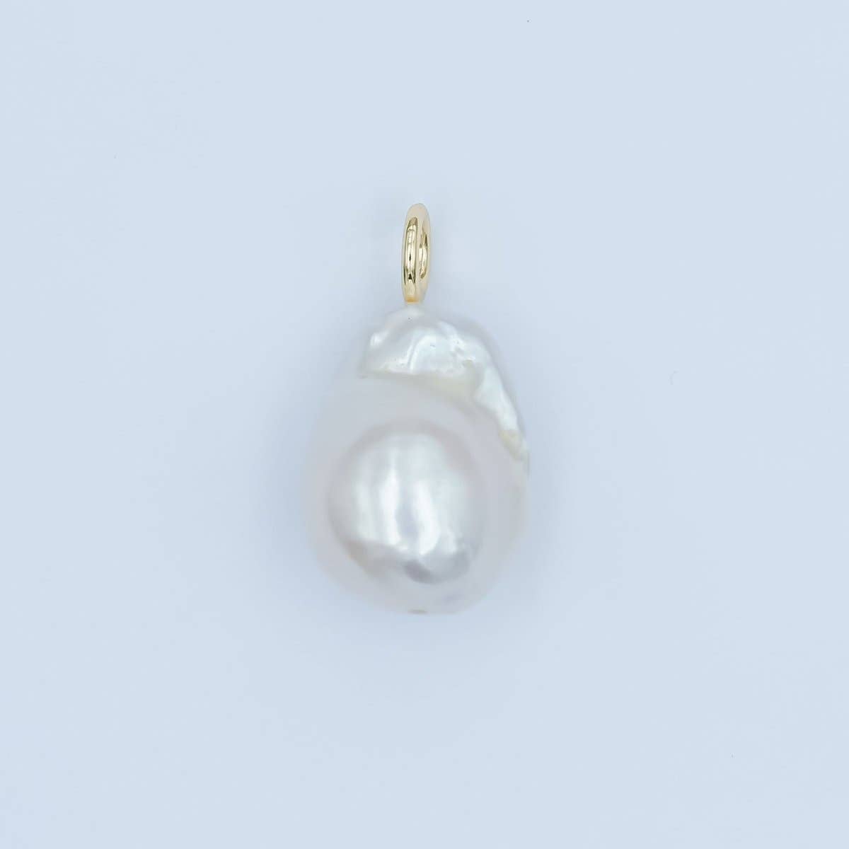 24K Gold Filled White Baroque Freshwater Pearl Pendant