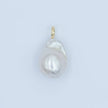 24K Gold Filled White Baroque Freshwater Pearl Pendant