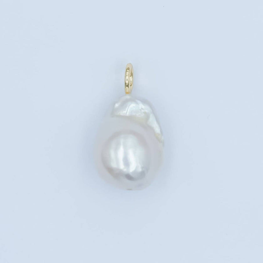 24K Gold Filled White Baroque Freshwater Pearl Pendant