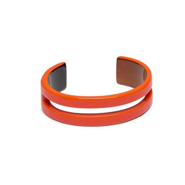 Orange horn jewelry cuff/bracelet
