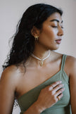 Lucky Fish on Raw Silk necklace