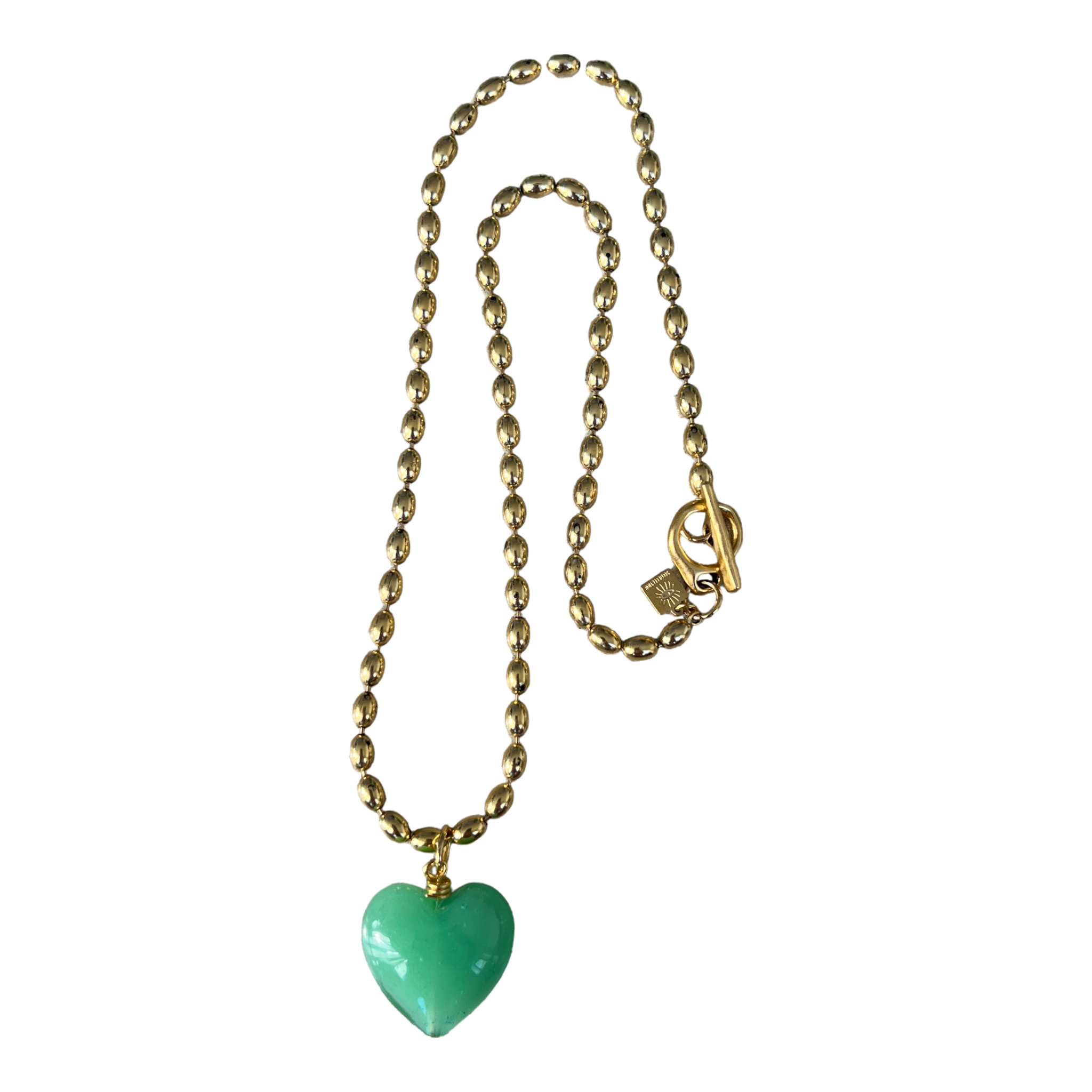 Bacio Mini Glass Heart Necklace