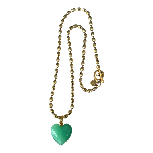 Bacio Mini Glass Heart Necklace