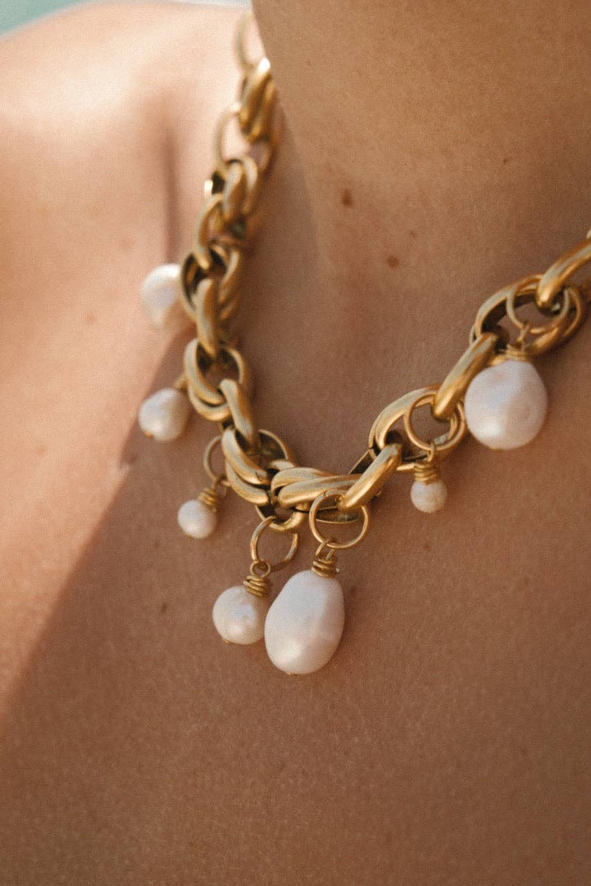 Bari Pearl Charm Necklace