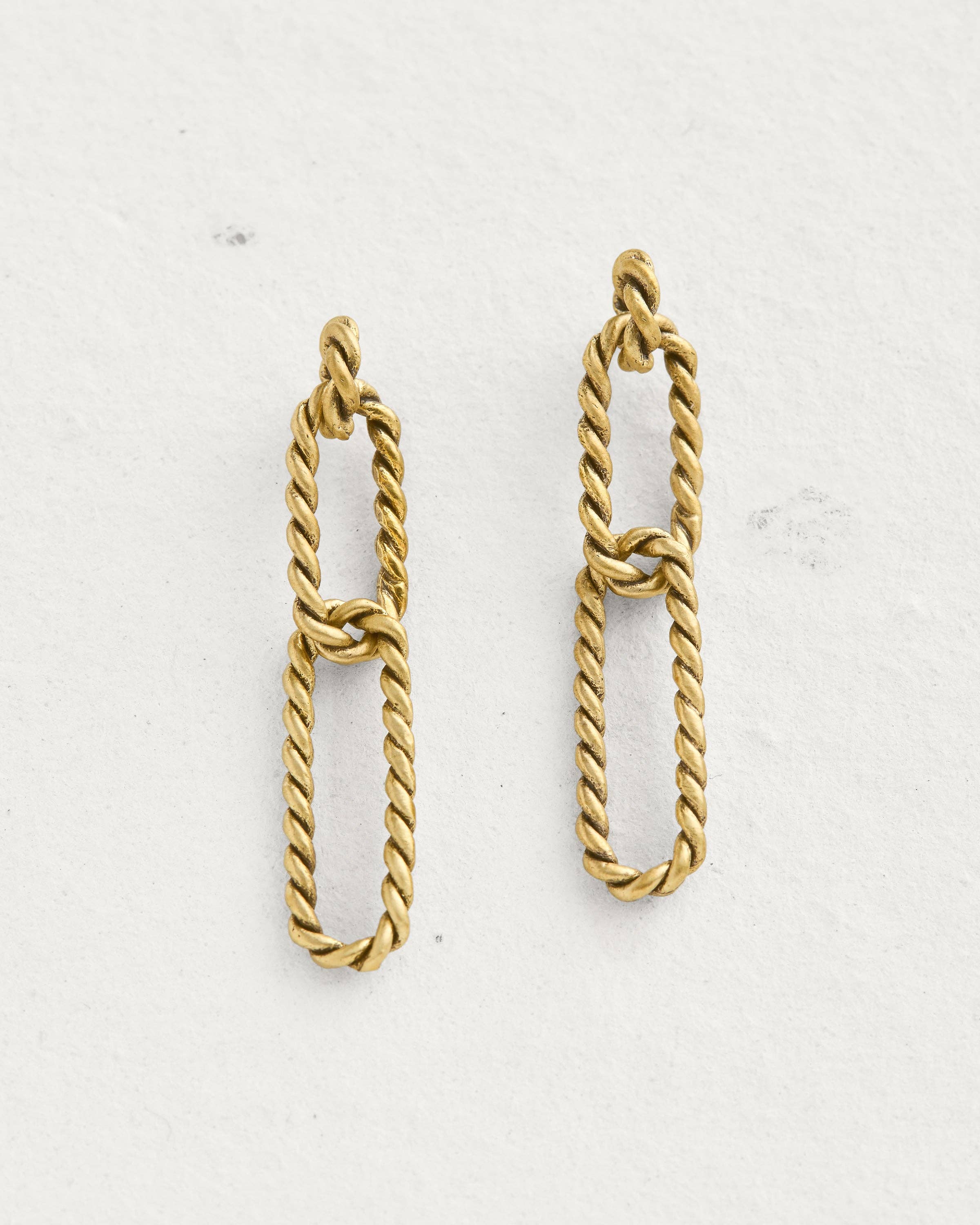 Rope Cable Earrings - The Long Version