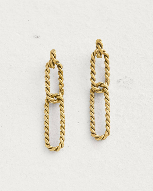 Rope Cable Earrings - The Long Version