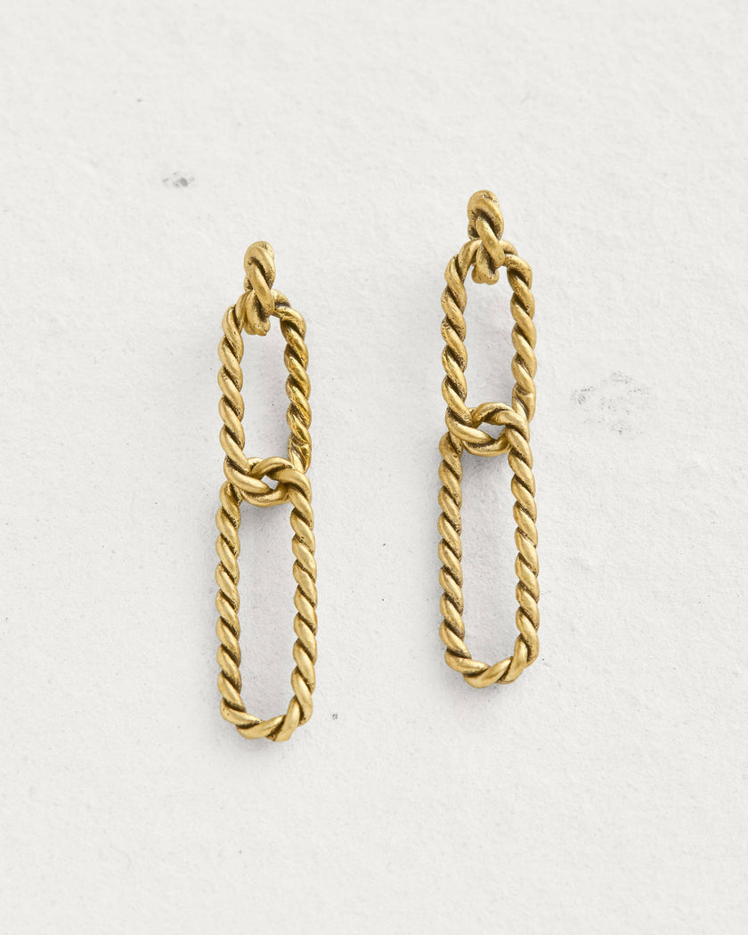 Rope Cable Earrings - The Long Version
